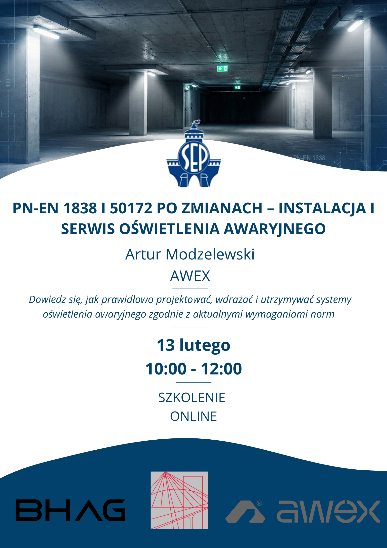 Zapraszamy do udziału w szkoleniu online - PN-EN 1838 i 50172 po zmianach – instalacja i serwis oświetlenia awaryjnego